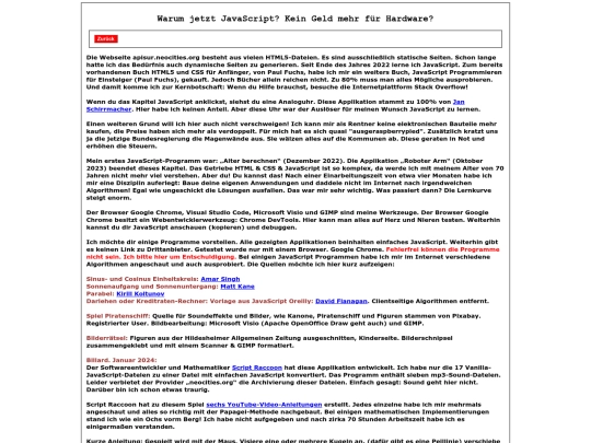 pages7/infoJavaScript screenshot