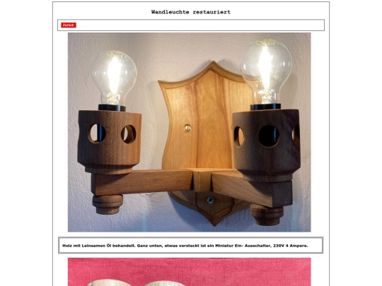 pagesA/WandLampe screenshot