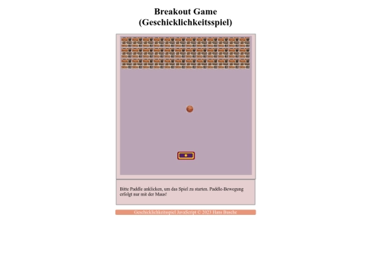 templates/Breakout screenshot
