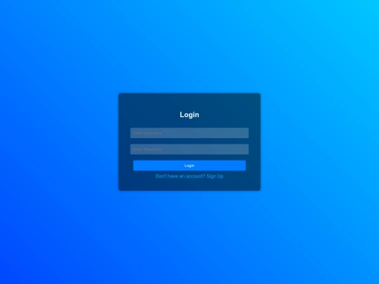 login screenshot