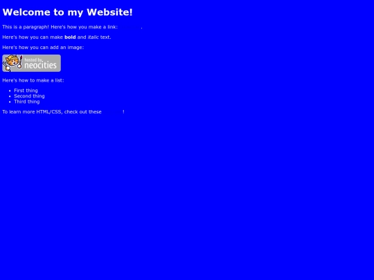 mywebsite screenshot