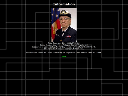 information screenshot