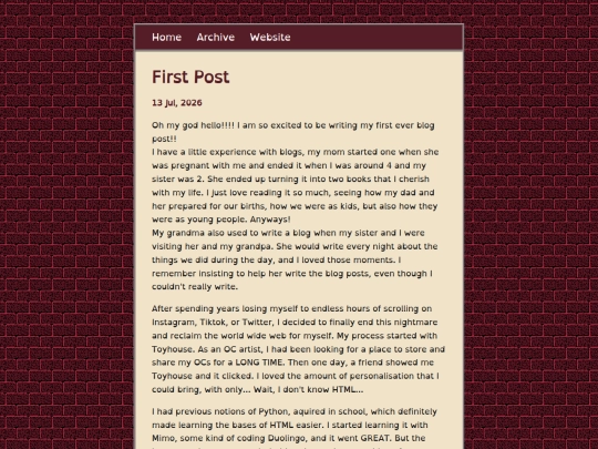blog/posts/2026-07-13-First-Post screenshot