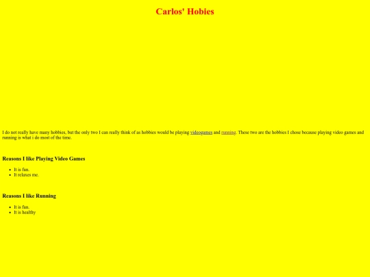 Hobbies screenshot