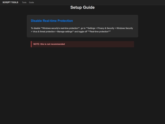 guide screenshot