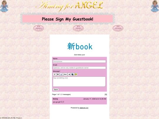 guestbook screenshot