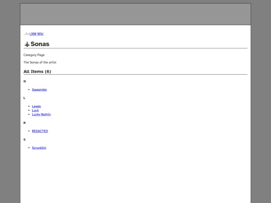 wiki/sonas screenshot