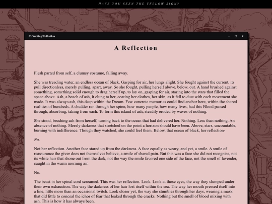 writing/reflection screenshot