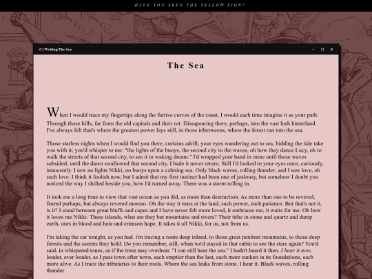 writing/thesea screenshot