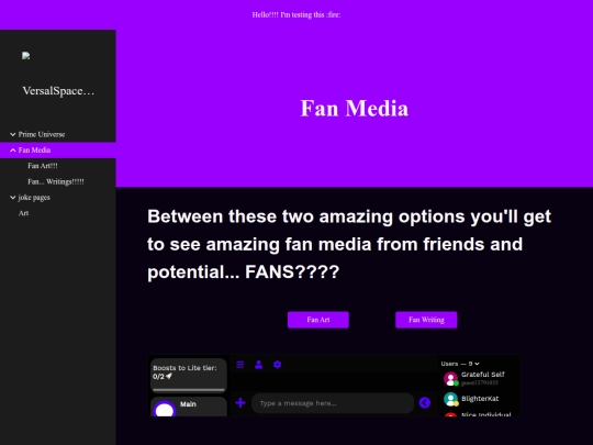 Home Pages/Fan Media screenshot
