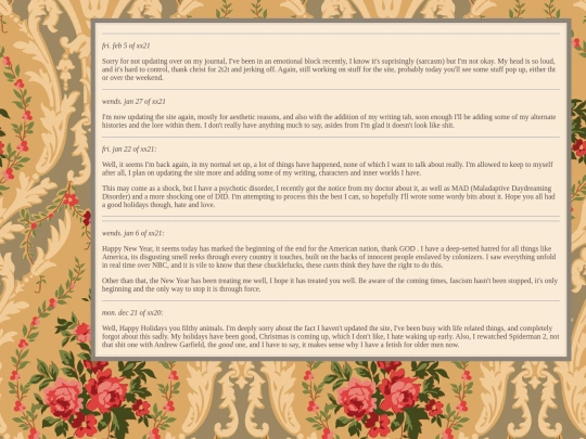 diary screenshot