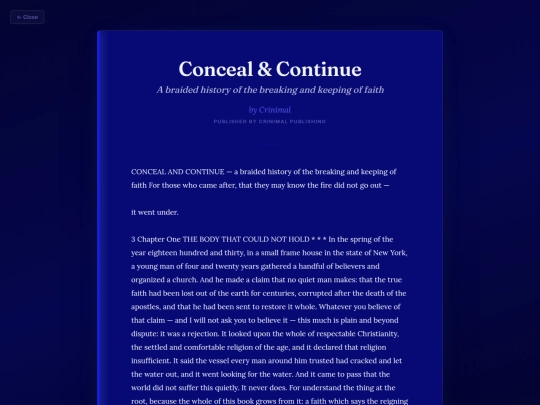 Contemplate/conceal-continue screenshot