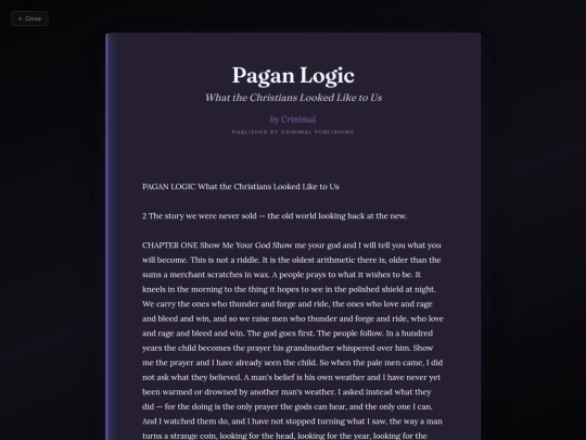 Contemplate/pagan-logic screenshot