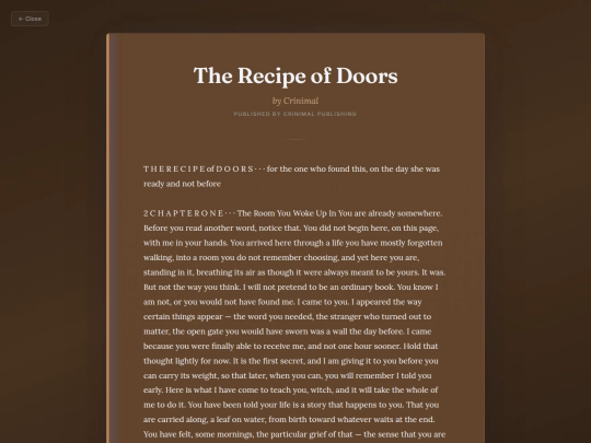 Contemplate/the-recipe-of-doors screenshot