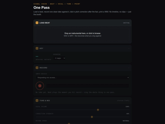 one-pass-vocal-booth screenshot