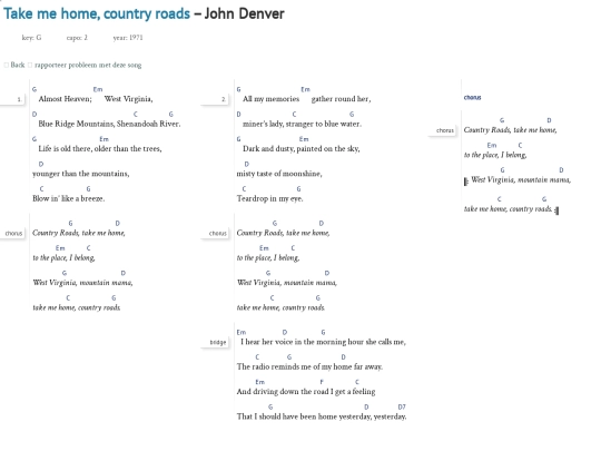 Songs/CountryRoads screenshot