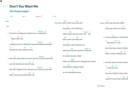 Songs/DontYouWantMe screenshot