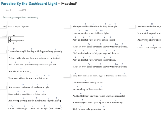 Songs/ParadiseByTheDashboardLightWEB screenshot