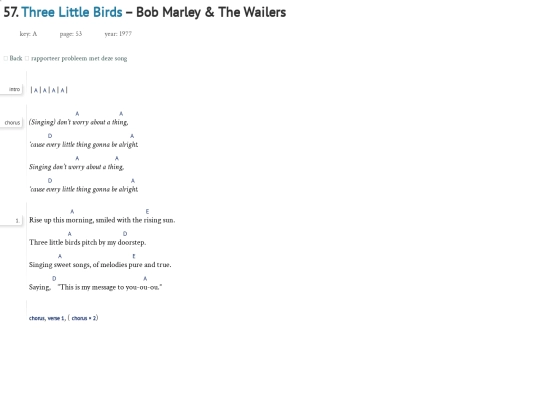 Songs/ThreeLittleBirds screenshot