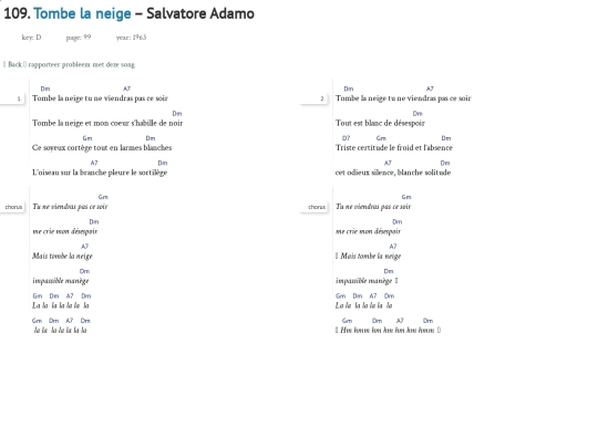 Songs/TombeLaNeige screenshot