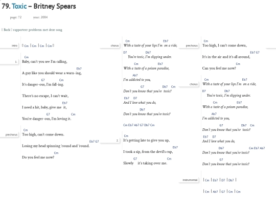 Songs/Toxic screenshot