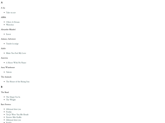 bands screenshot