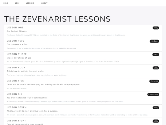lessons screenshot