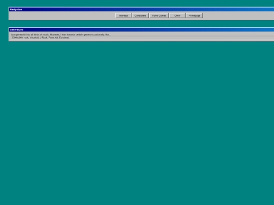 interests/music screenshot