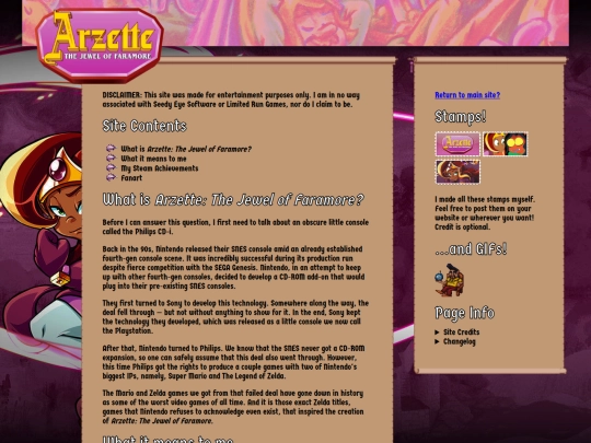 projects/arzette-fanpage screenshot
