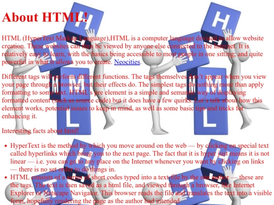 About_HTML screenshot