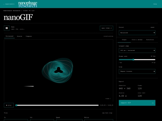 experiments/nanoGIF screenshot