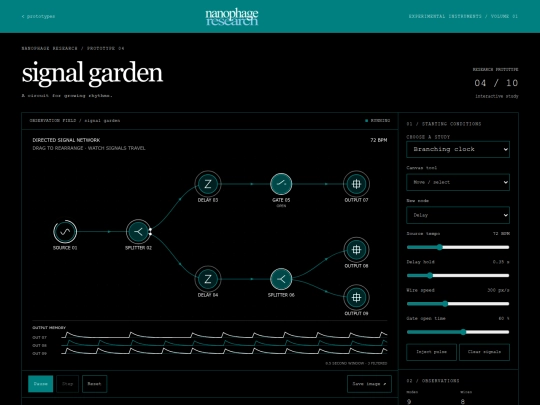 experiments/prototypes/signal-garden screenshot