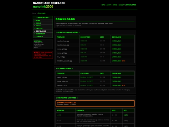 nanolink/downloads screenshot