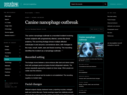 wiki/canine-nanophage-outbreak screenshot