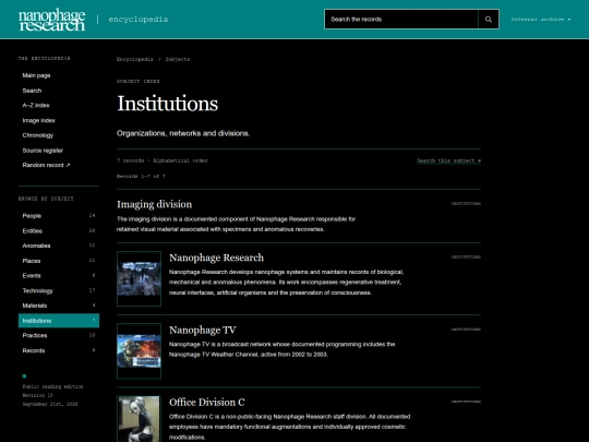 wiki/subject-institutions screenshot
