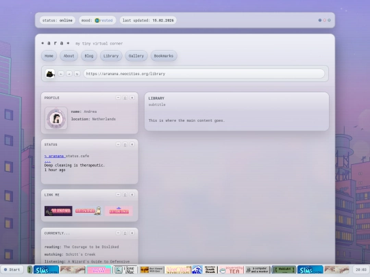 library screenshot