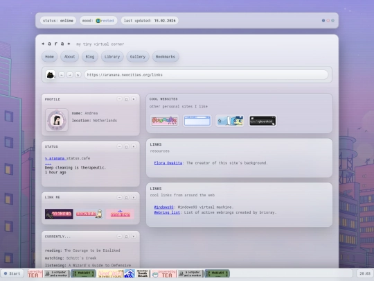 links screenshot