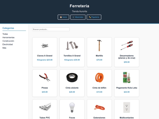 Ferretería screenshot