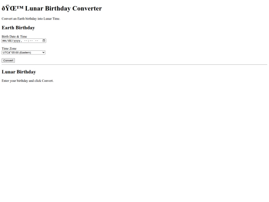 lunar_clock/birthday-converter screenshot