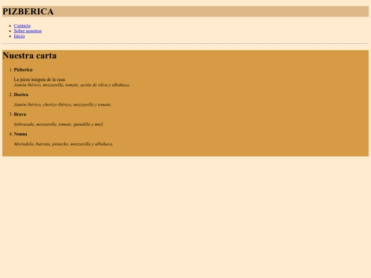 menu screenshot