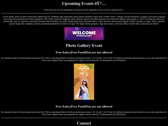 Event/1st website screenshot