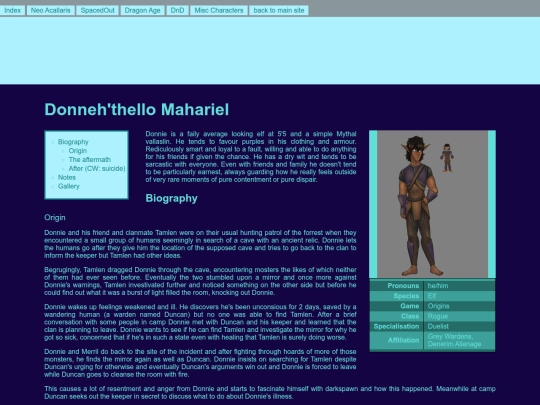 OC/Donnieprofile screenshot