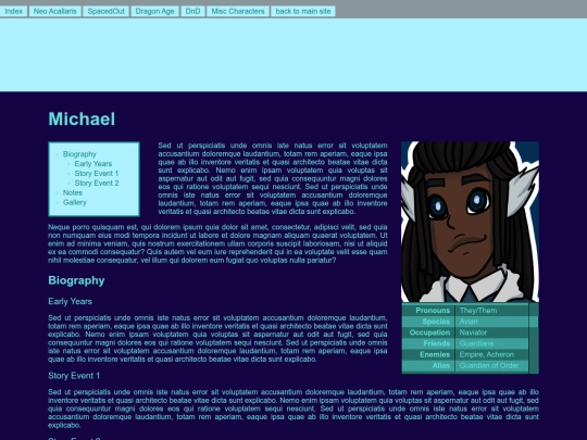 OC/michaelprofile screenshot
