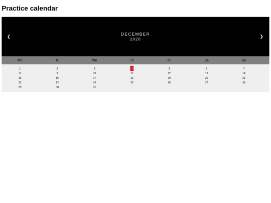 Clock screenshot