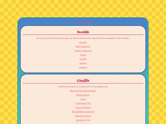 links screenshot