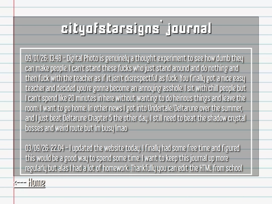 journal screenshot