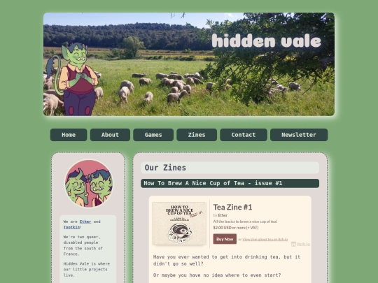 zines screenshot