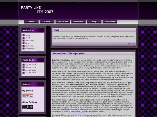 Blog screenshot