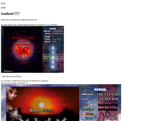 scores-touhou screenshot