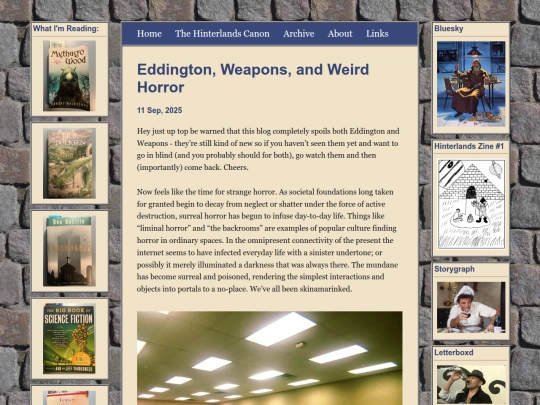 posts/2025-09-11-Eddington,-Weapons,-and-Weird-Horror screenshot